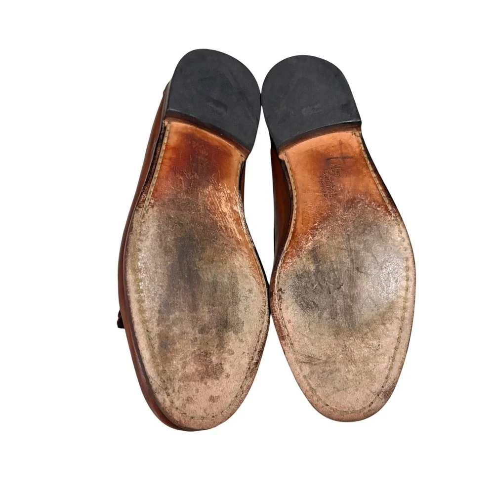 Allen Edmonds Woodstock Loafers Mens 10 D‎ Brown Kiltie Tassel Leather USA